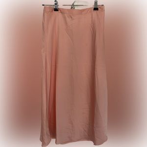 J. Crew pink silk slip skirt